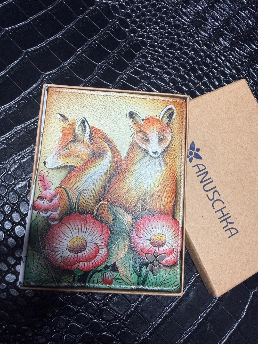Anuschka Hand-Painted Passport Case RFID